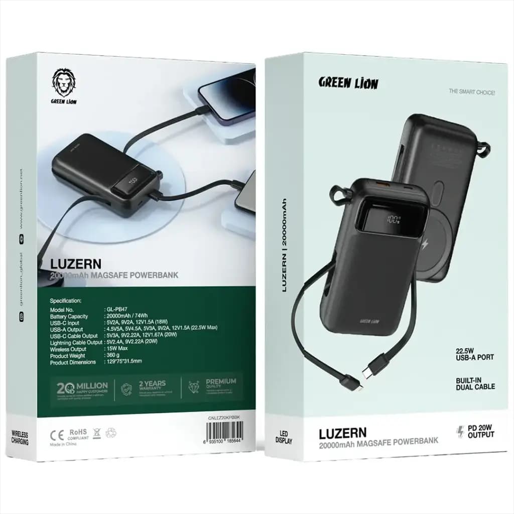 Green Lion Luzern 20000mAh MagSafe Power Bank