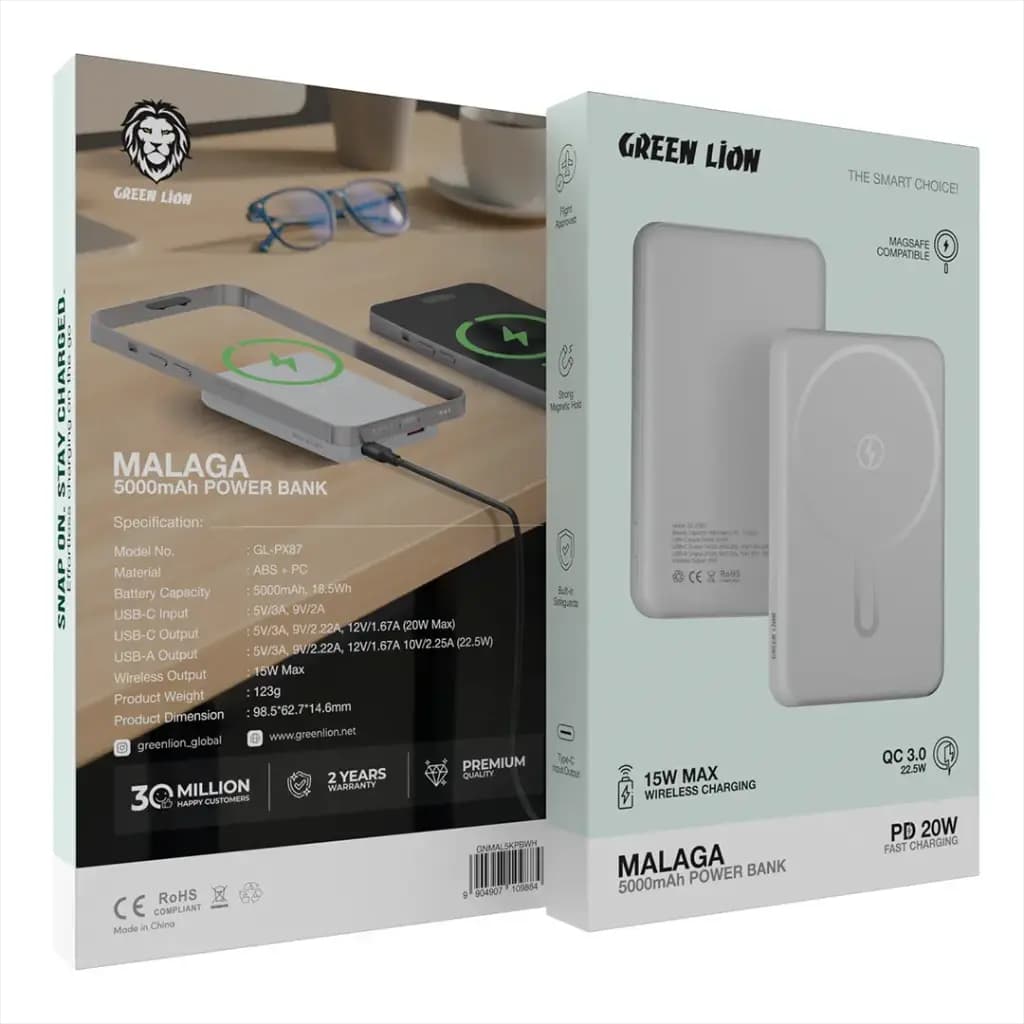 Green Lion MALAGA 10000mAh Power Bank PD 20W