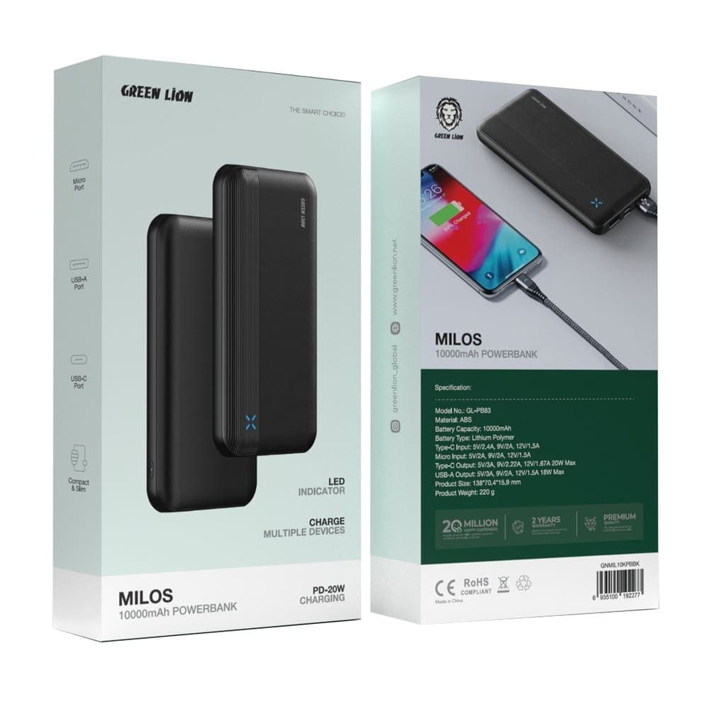 Green Lion Milos 10000mAh Powerbank PD20W