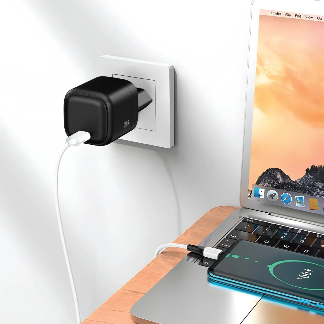 Green Lion NEXIO Single Port Wall Charger EU Plug 30W 1C