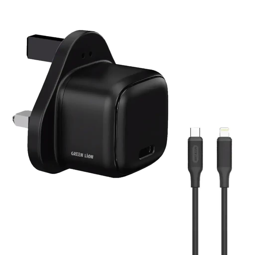 Green Lion NEXIO Single Port Wall Charger UK Plug 20W 1C C To L