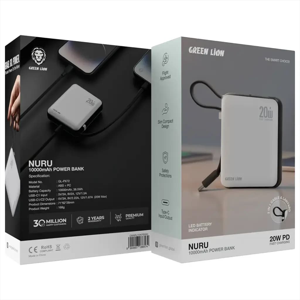 Green Lion Nuru Power Bank 10000mAh PD 20W