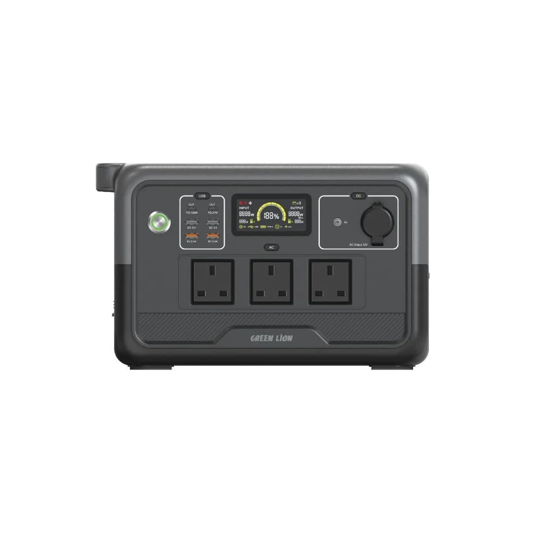 Green Lion PGX800 Power Station - 768Wh 240000mAh 800W (LiFePO4) - Black