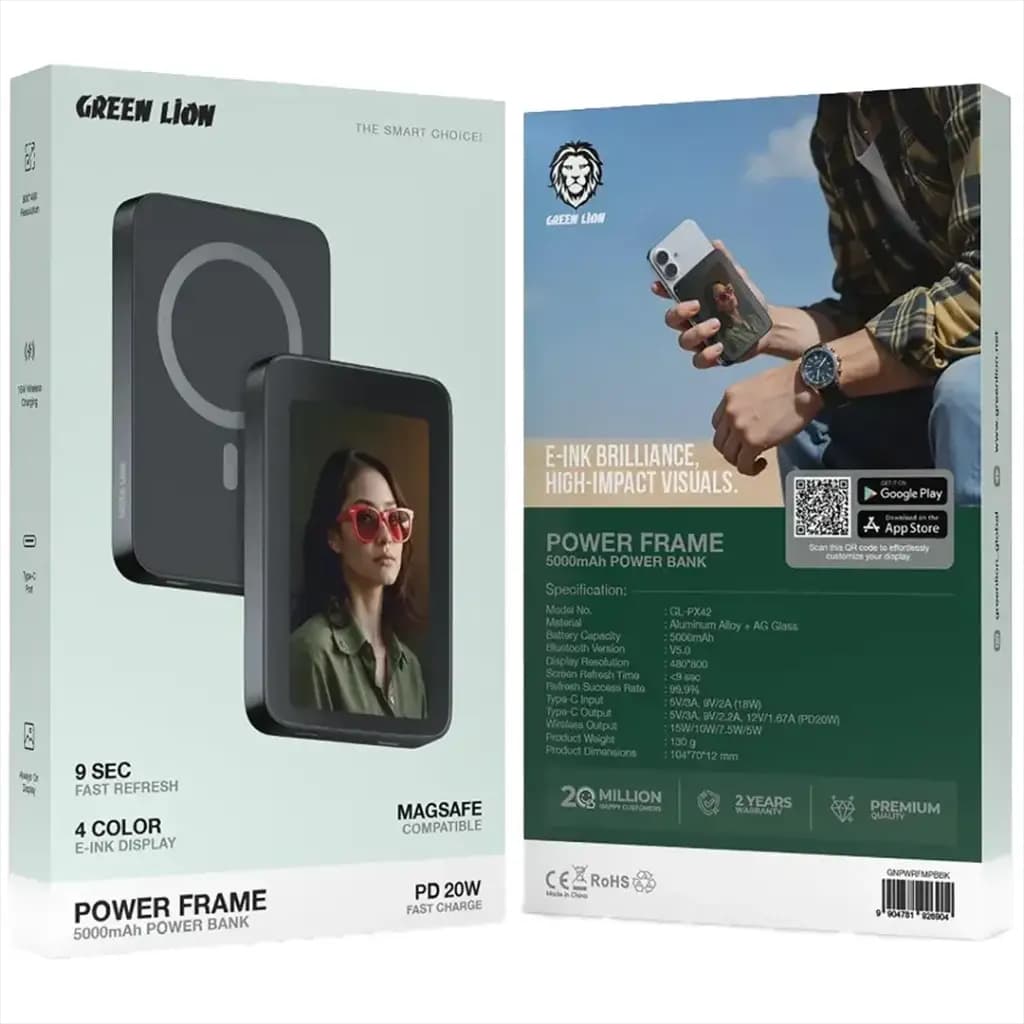 Green Lion Power Frame 5000mAh Power Bank PD 20W