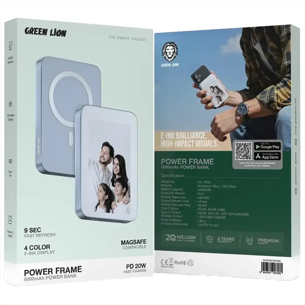 Green Lion Power Frame 5000mAh Power Bank PD 20W