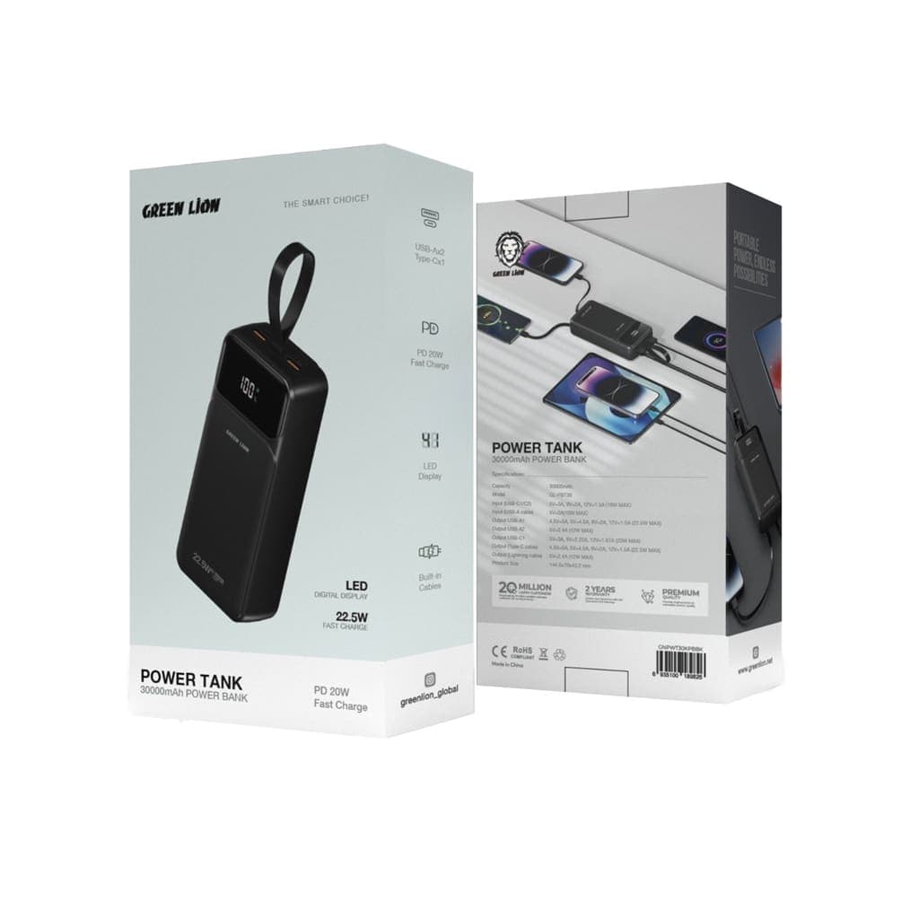 Green Lion Power Tank 30000mAh Power Bank