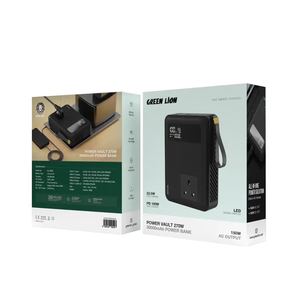 Green Lion Power Vault 270W 30000mAh Power Bank