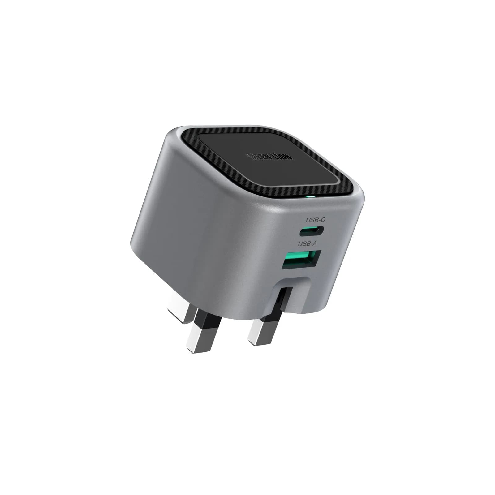 Green Lion Premium Series UK Plug Wall Charger - 2 Port, PD 35W, C to C Cable