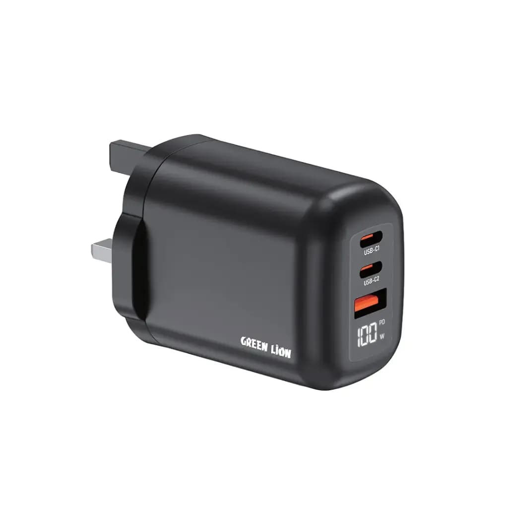 Green Lion Q- SERIES UK Plug Wall Charger PD 100W A+C+C Port