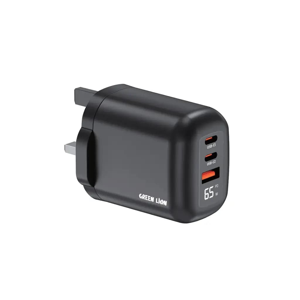 Green Lion Q- SERIES UK Plug Wall Charger PD 65W A+C+C Port