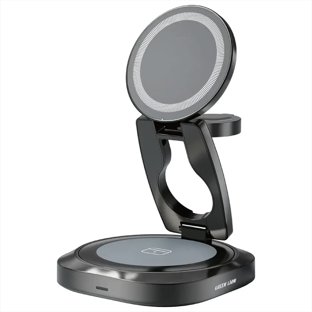 Green Lion Qi2.2 Mag flex Foldable 3 in 1 Magnetic Wireless Charger 25W