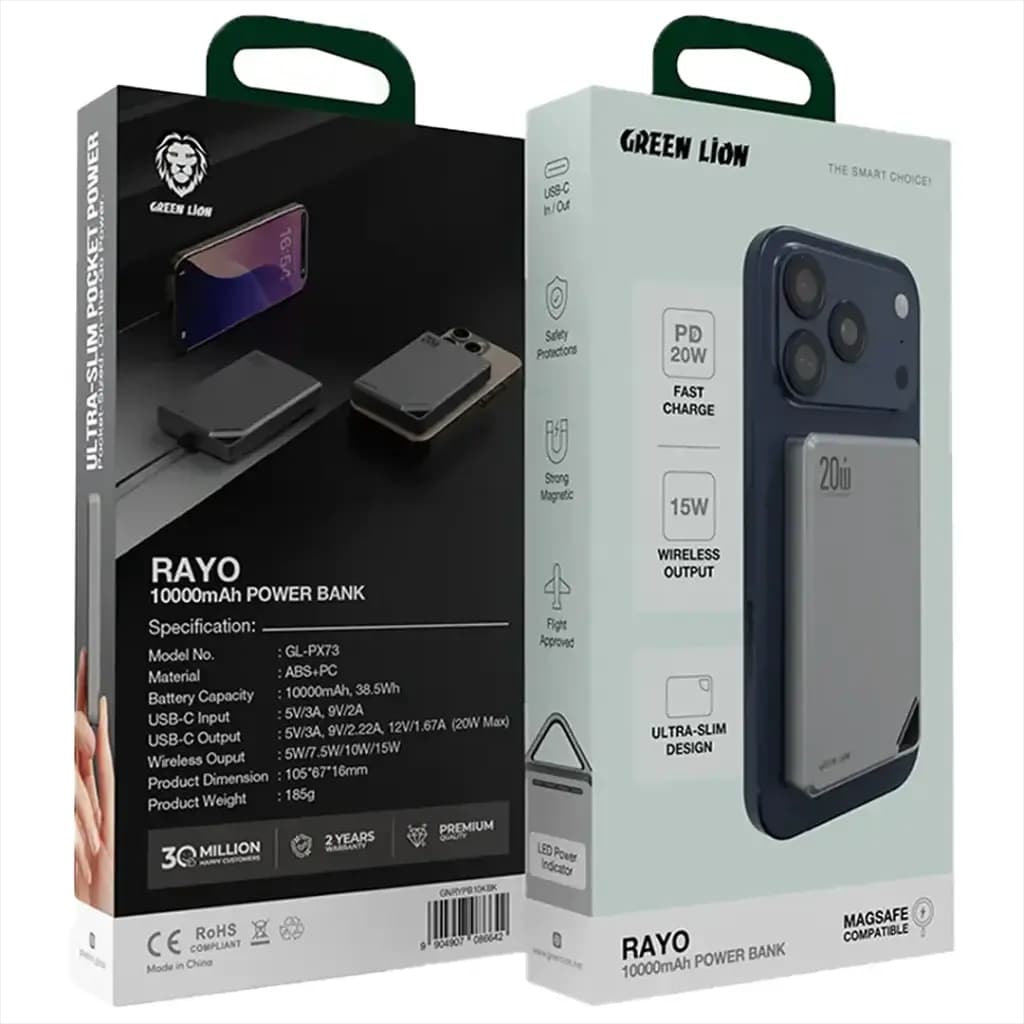 Green Lion Rayo Power Bank 10000mAh PD 20W