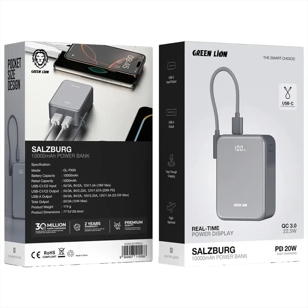 Green Lion SALZBURG 10000mAh Power Bank