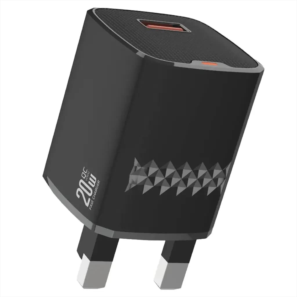 Green Lion Single Port Wall Charger UK Plug USB-A Port 20W
