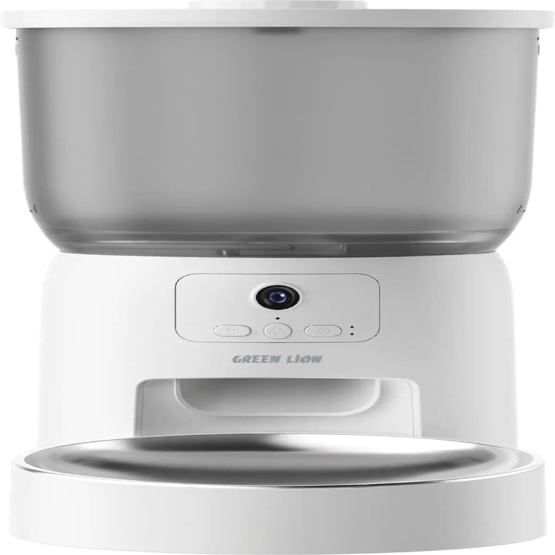 Green Lion Smart Pet Feeder With Stainless Steel Bowl