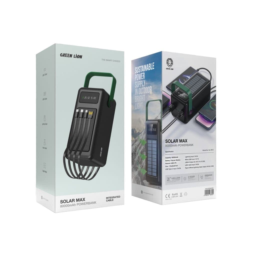 Green Lion Solar Max 80000mAh Powerbank