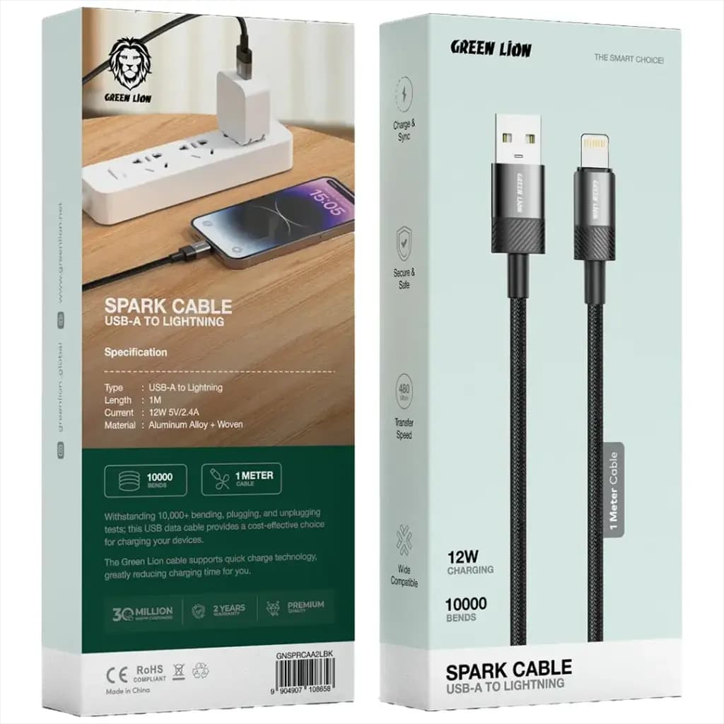 Green Lion Spark USB-A to Lightning Cable 12W