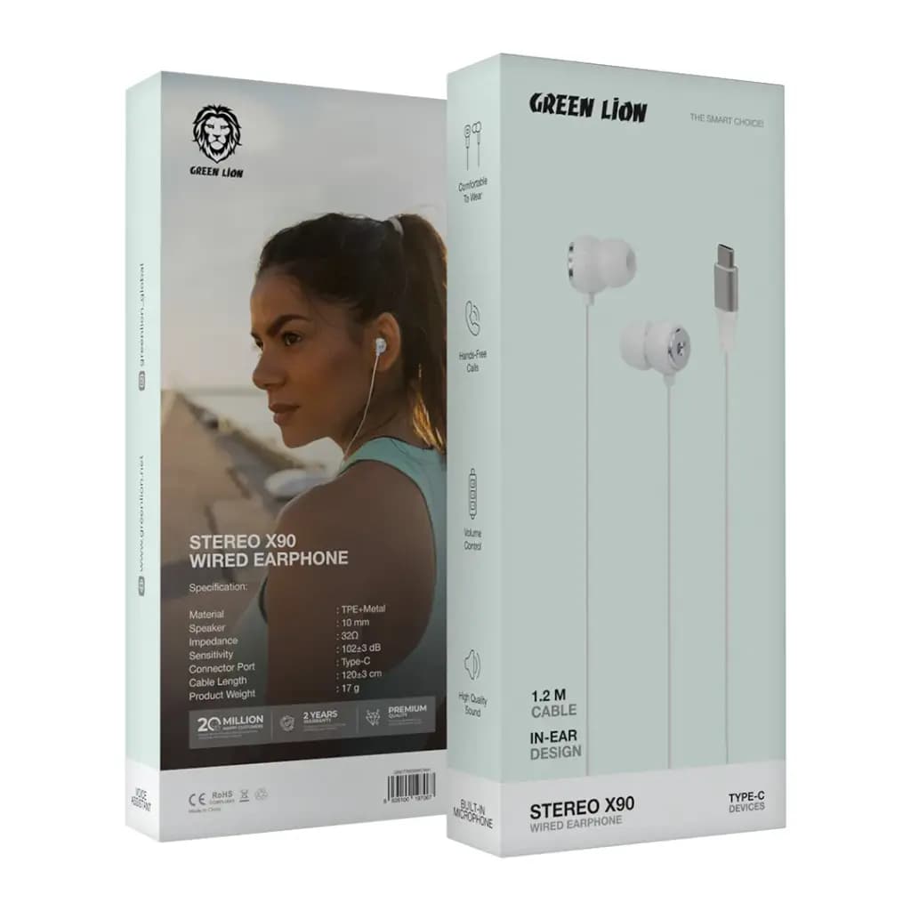 Green Lion Stereo X90 Type C Wired Earphone