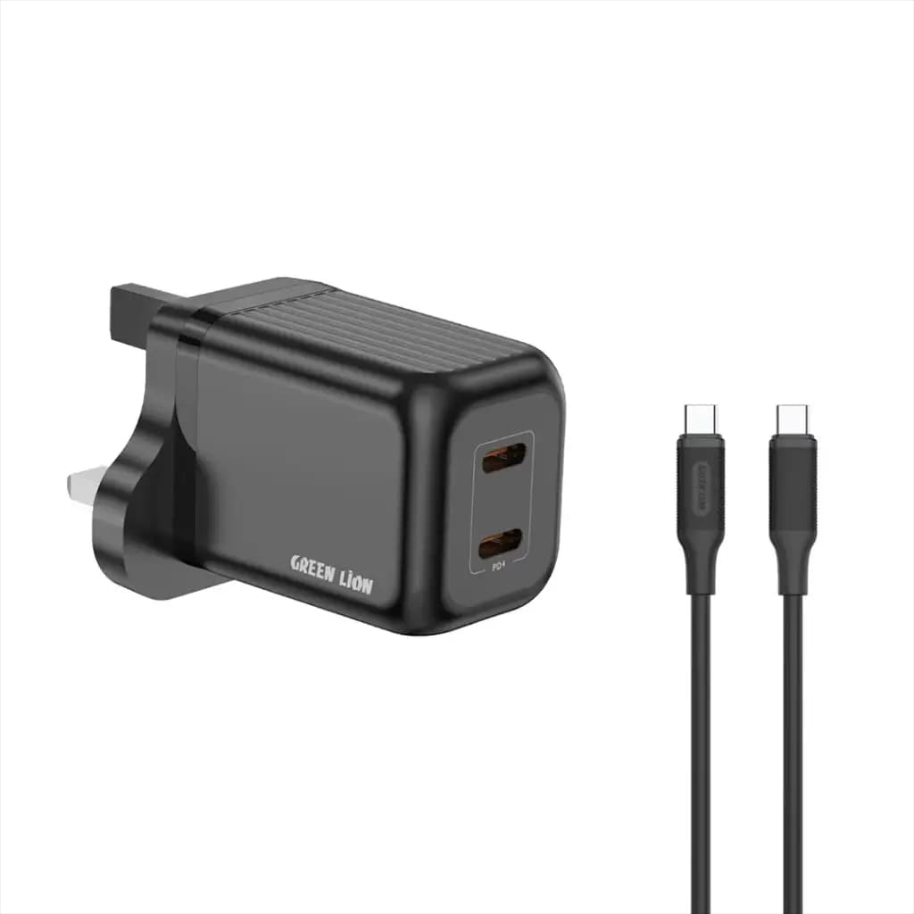Green Lion Ultra Compact GaN Wall Charger Dual PD 45W C to C