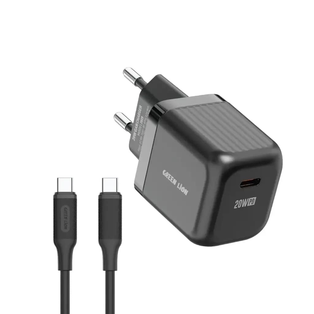 Green Lion Ultra Compact GaN Wall Charger EU Pin PD 20W C to C