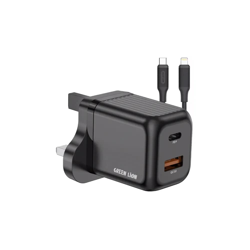 Green Lion Ultra Compact Gan Wall Charger PD+QC 35W C to L