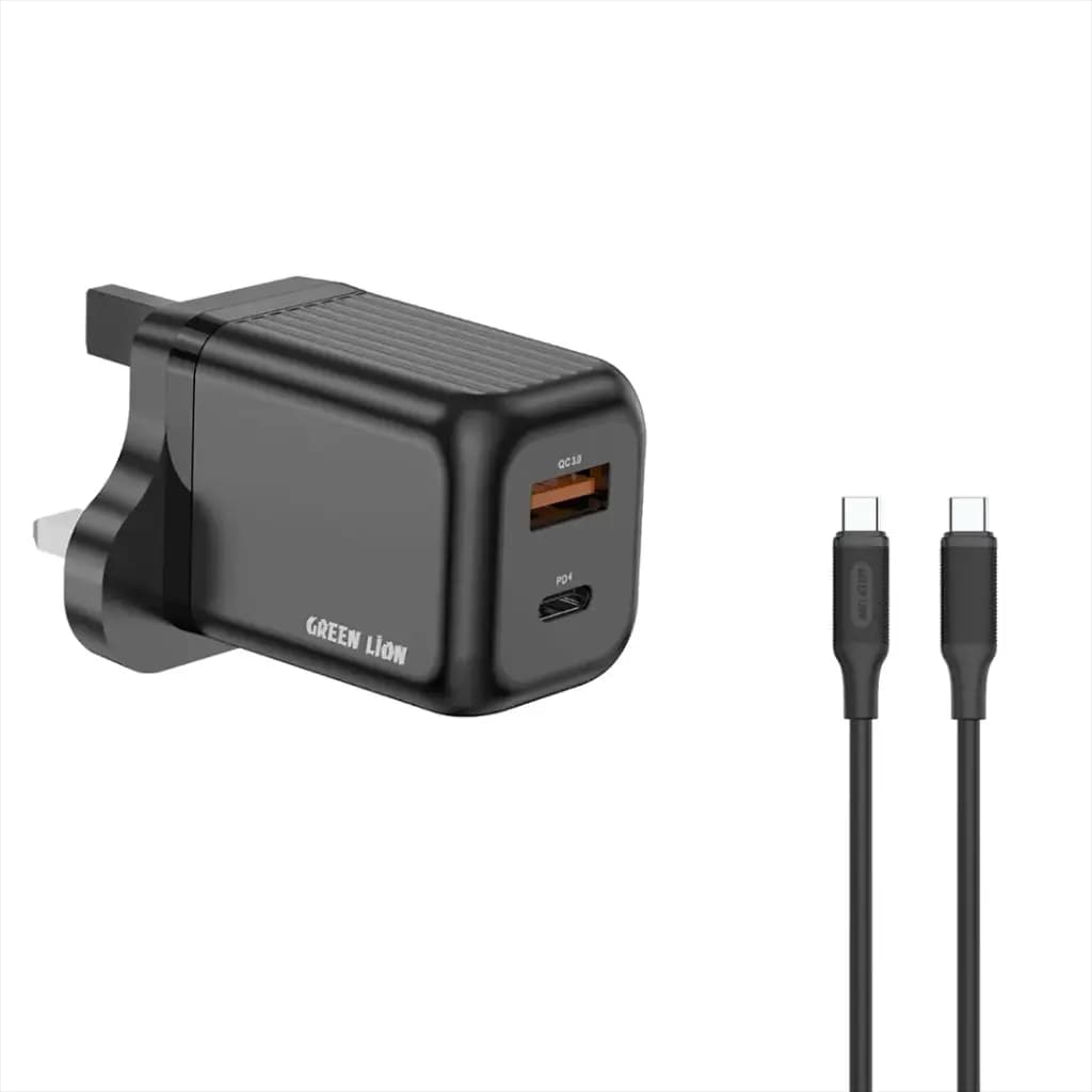 Green Lion Ultra Compact GaN Wall Charger PD+QC 45W C to C
