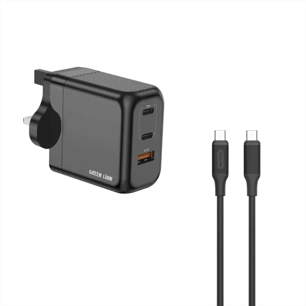 Green Lion Ultra Compact GaN Wall Charger PD+QC 65W C to C