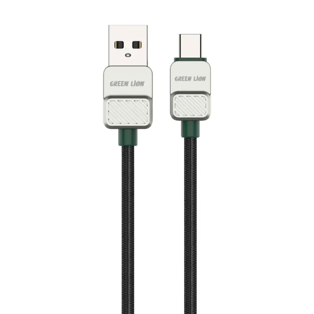 Green Lion USB A to Type-C Cable Electroplated-Braided 1m 15W