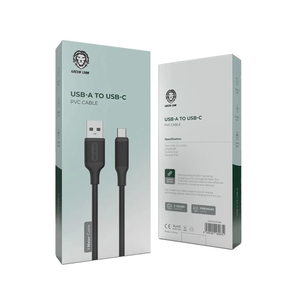 Green Lion USB-A to Micro USB PVC Cable 1m
