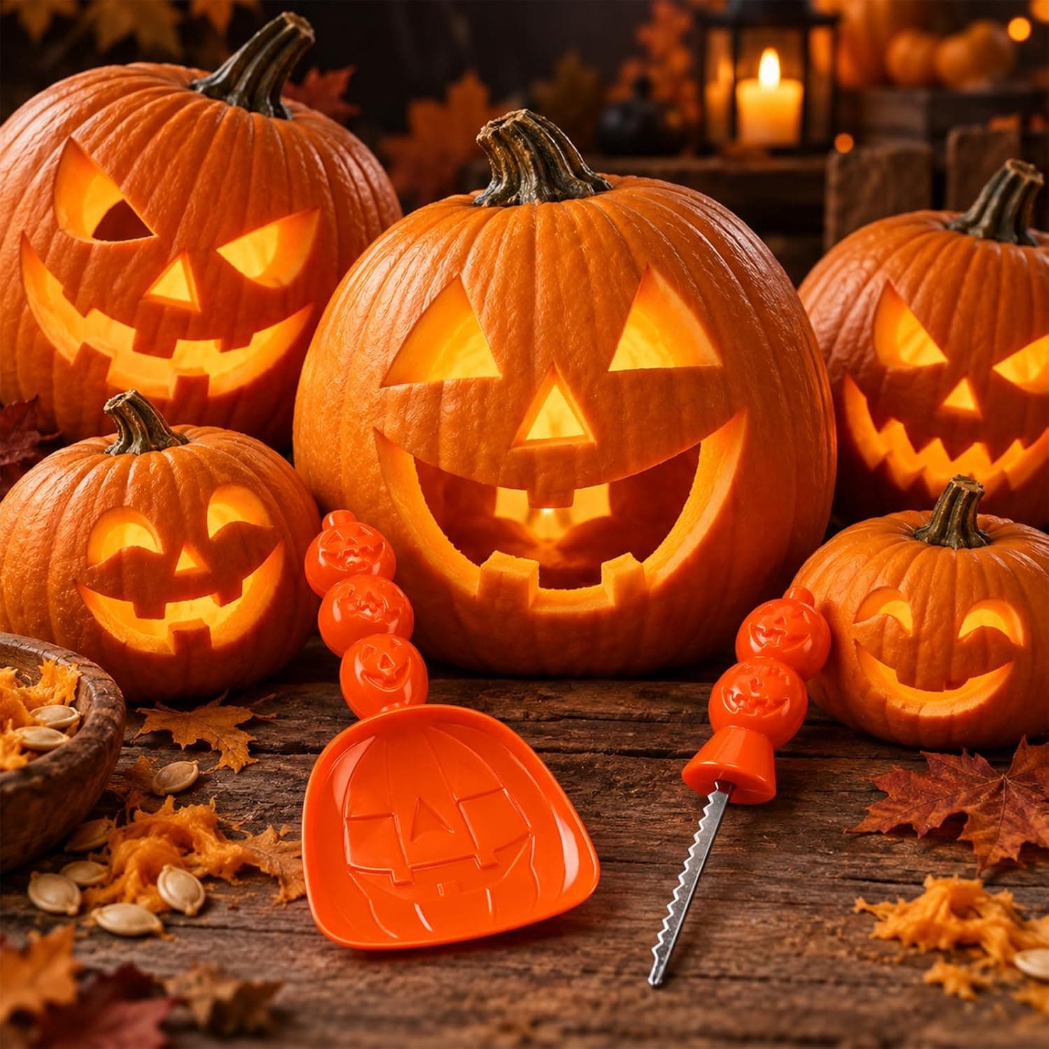 Halloween Pumpkin Carving Kit, 2-Piece Set
