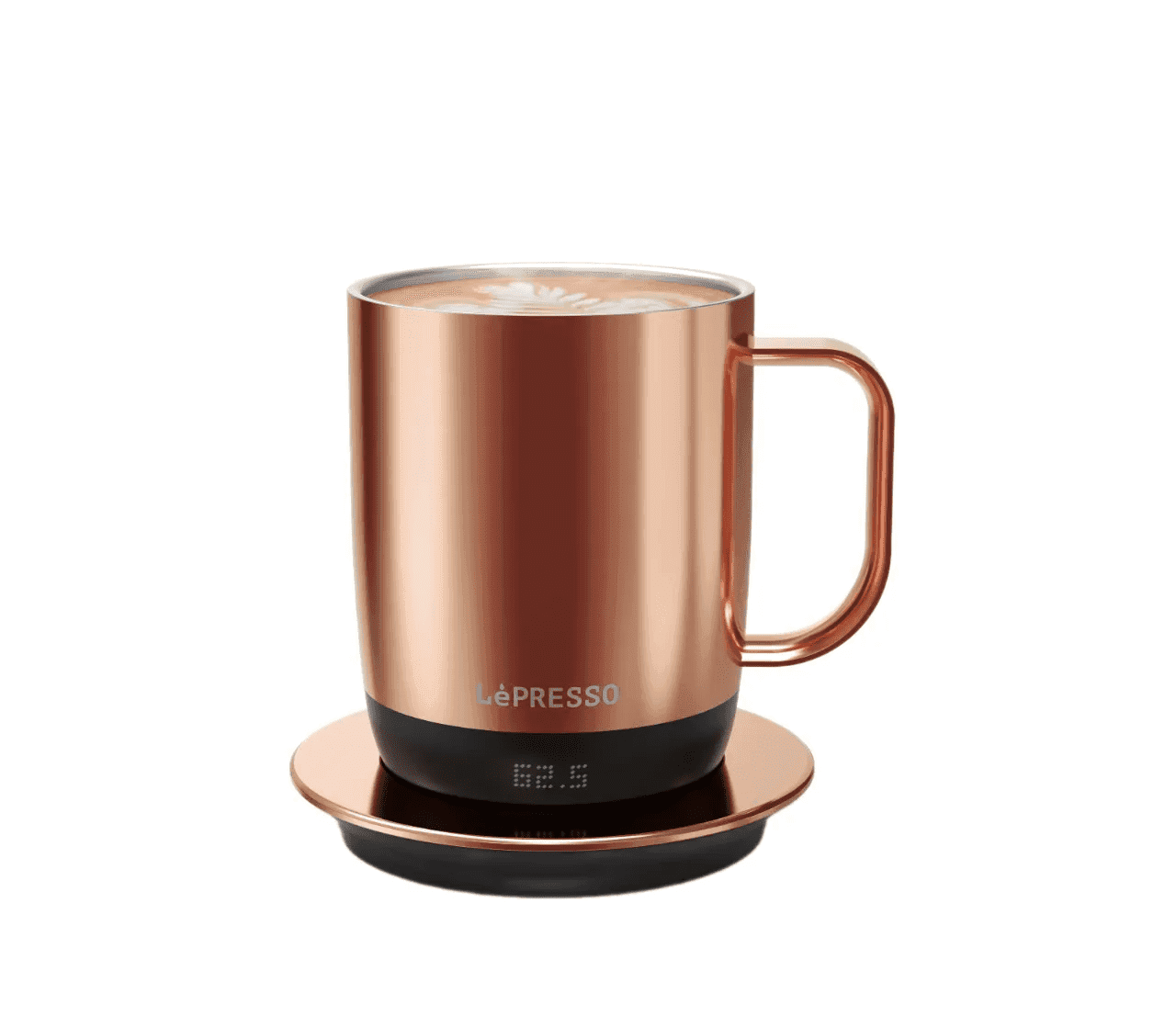LePRESSO Stainless Steel Coffee Mug with Temperature Display