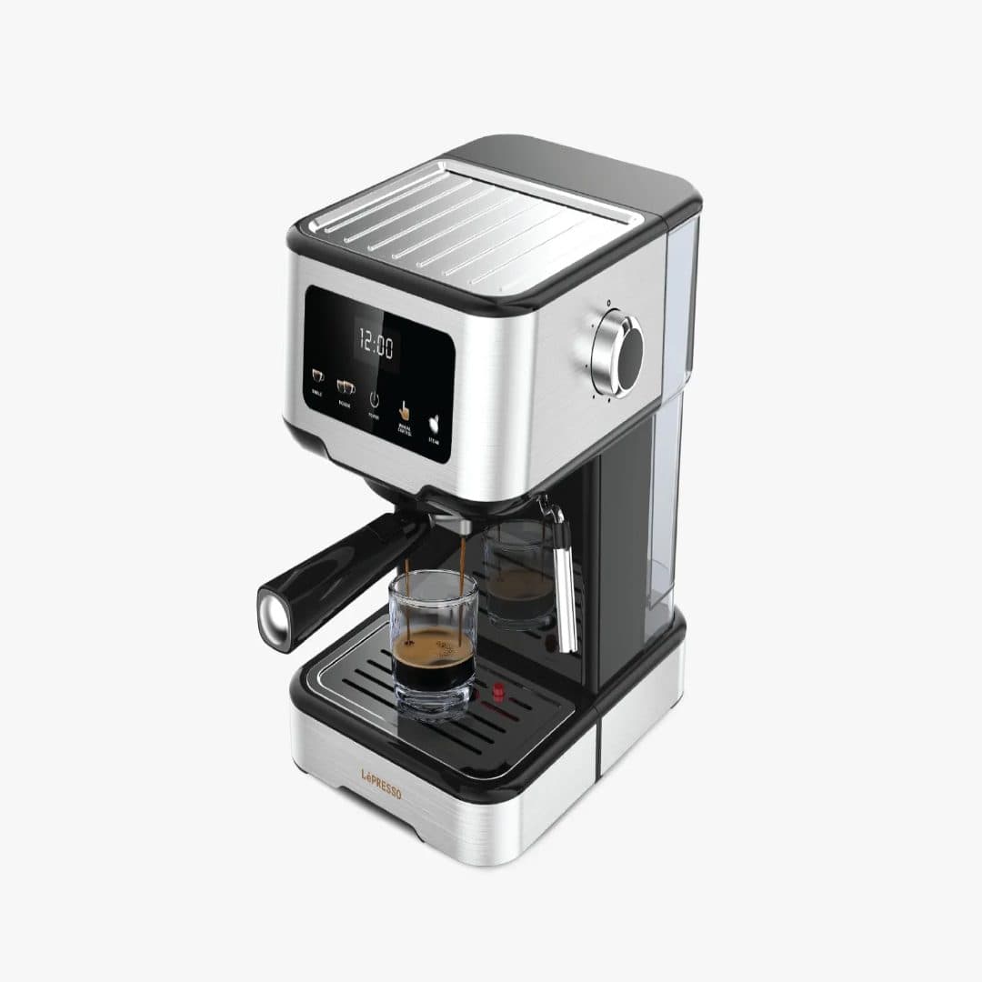 LePresso Dual Drip Barista Espresso Machine Touch Display & Milk Steamer