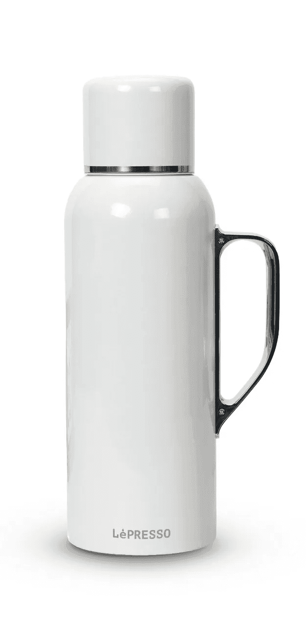 LéPRESSO White Stainless Steel Thermos Flask