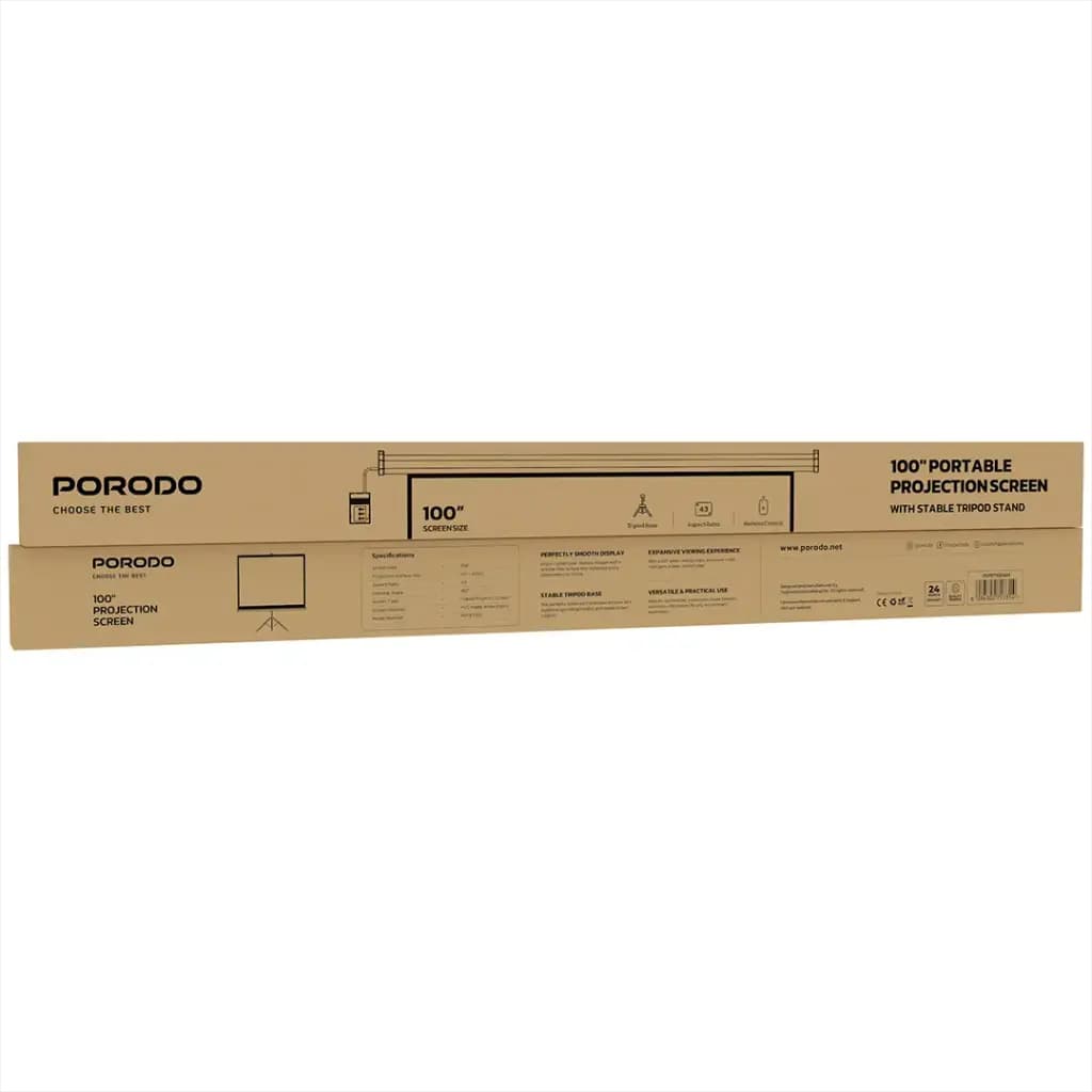 Porodo 100" Tripod Projection Screen