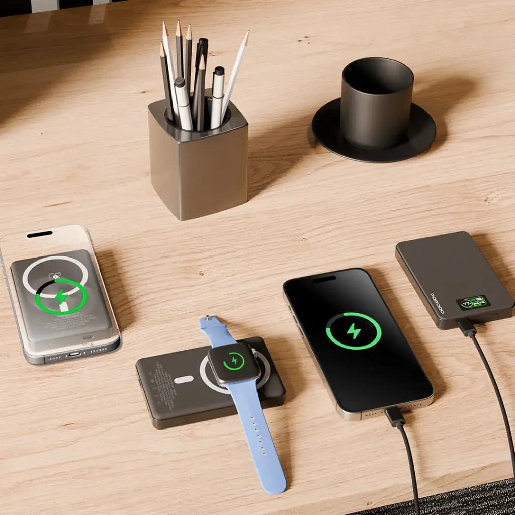Porodo 10000mAh MagSafe Power Bank Total Output 5V/3A(MAX) TFT