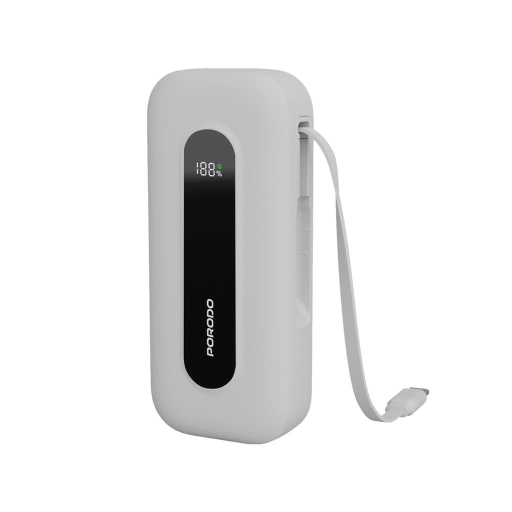 Porodo 10000mAh Power bank 58CM Retractable Type-C
