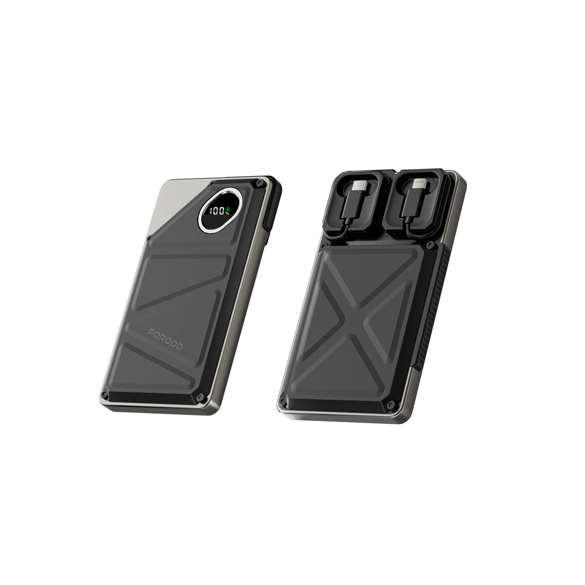 Porodo 10000mAh Power Bank Built-In Type-C & Lightning