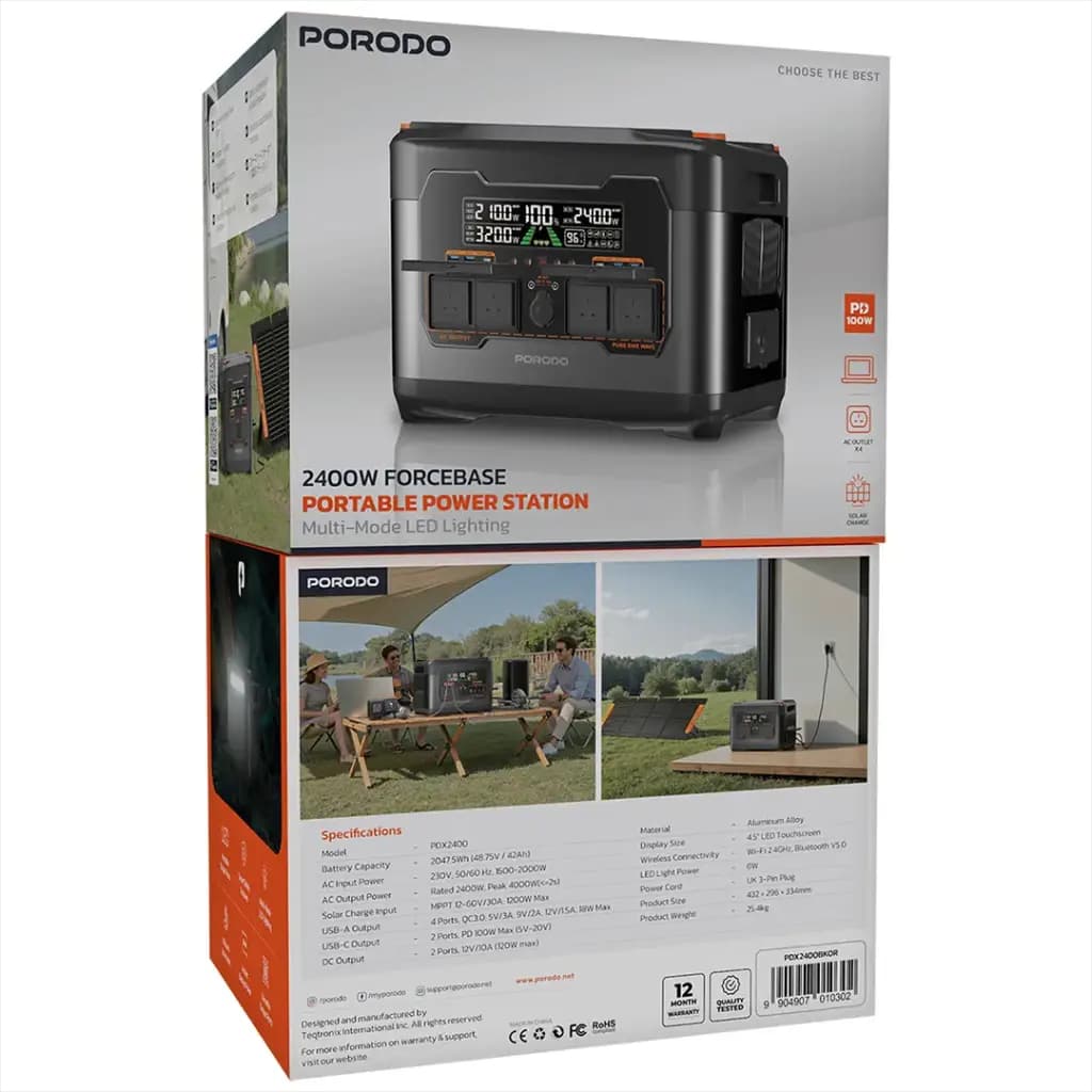 Porodo 2400W Forcebase Portable Power Station