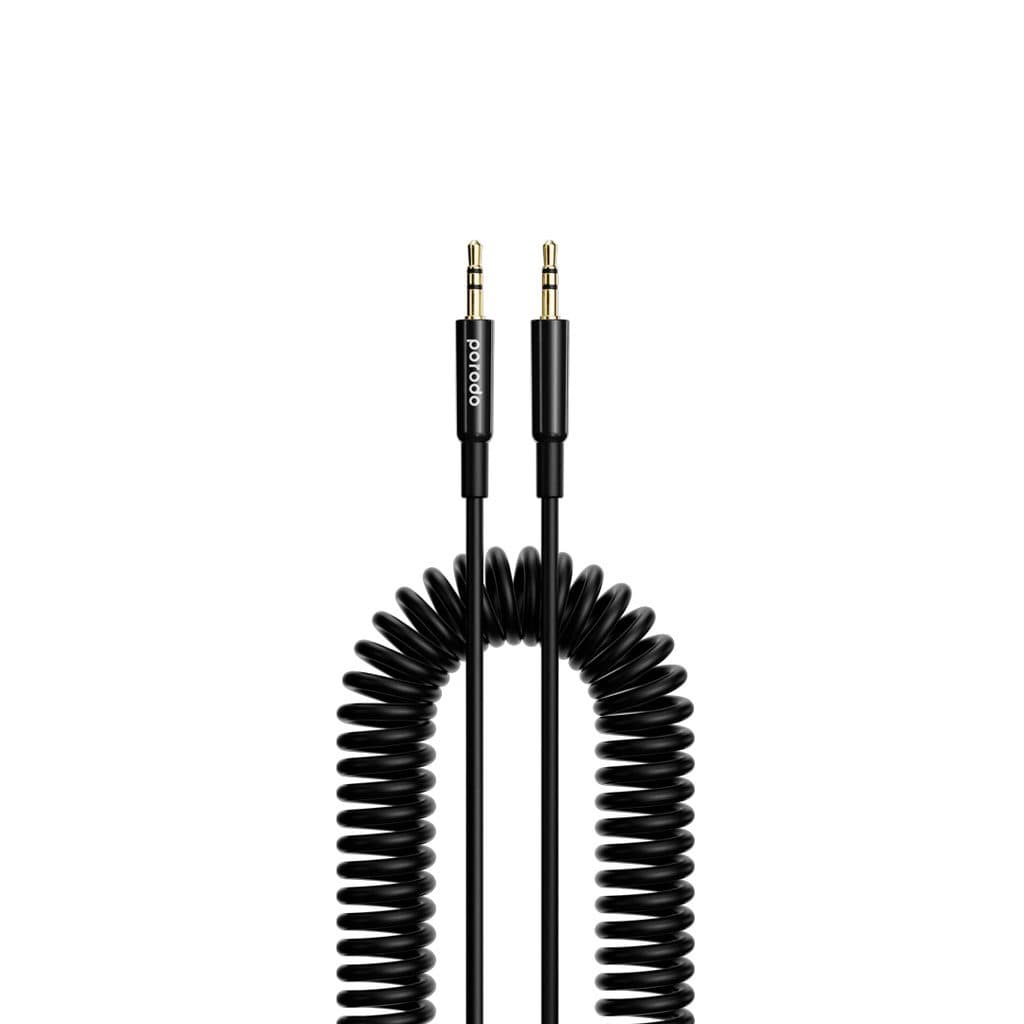 Porodo 3.5mm AUX Coiled Audio Cable 1.2m