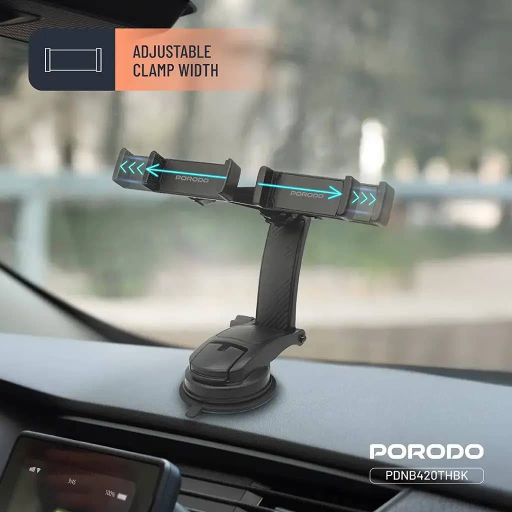 Porodo 360° Rotatable Car Phone Holder