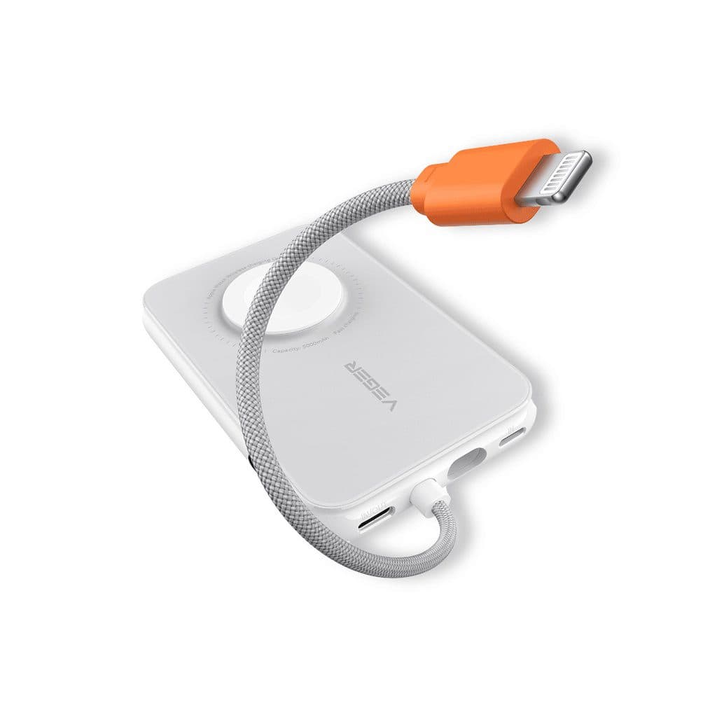 Porodo 5000mAh Slim Powerbank Integrated Lightning Cable