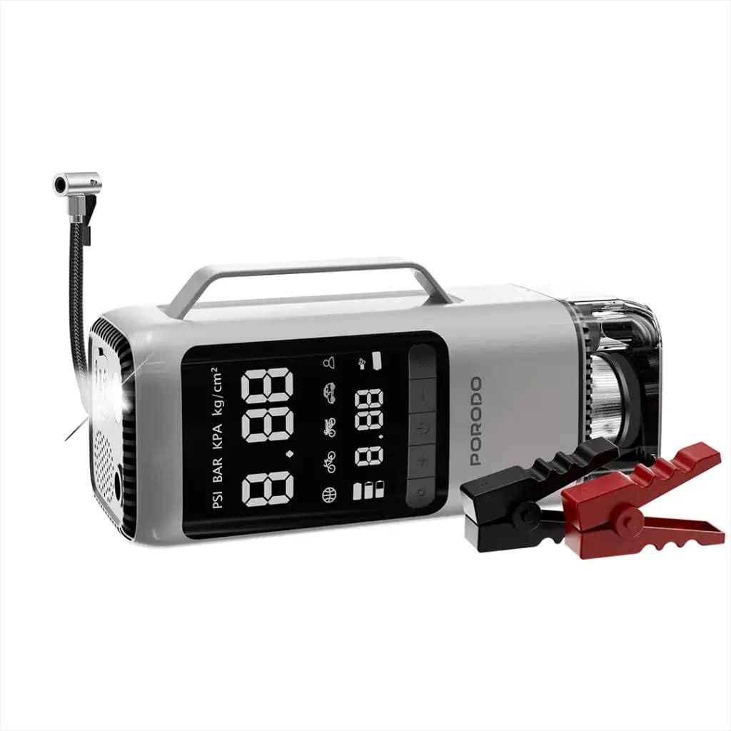 Porodo 6-IN-1 Multi Function Power Tool, Jump Starter | Air Compressor | Power Bank