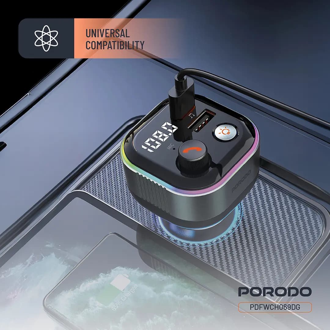 Porodo Audio Boost Bluetooth FM Transmitter
