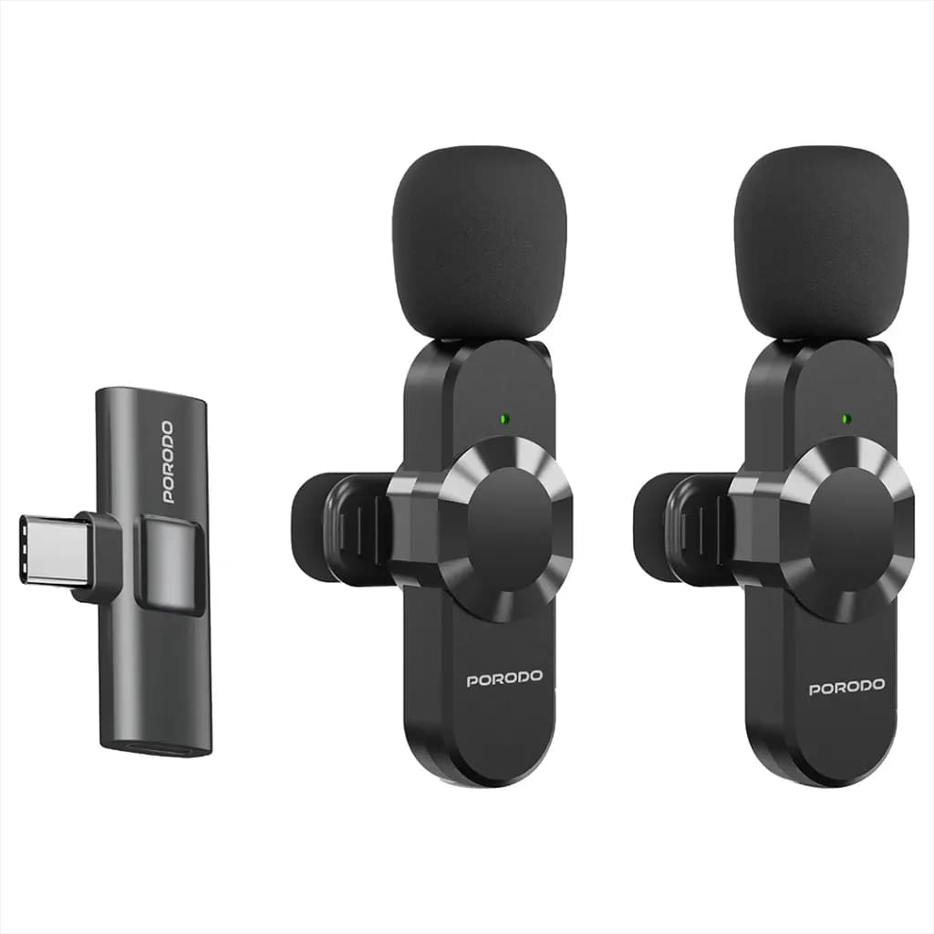 Porodo Audix Pro Lavalier Dual Microphone