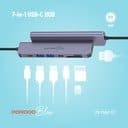 Porodo Blue 7 Ports USB-C HUB 4K HDMI & Dual USB-C