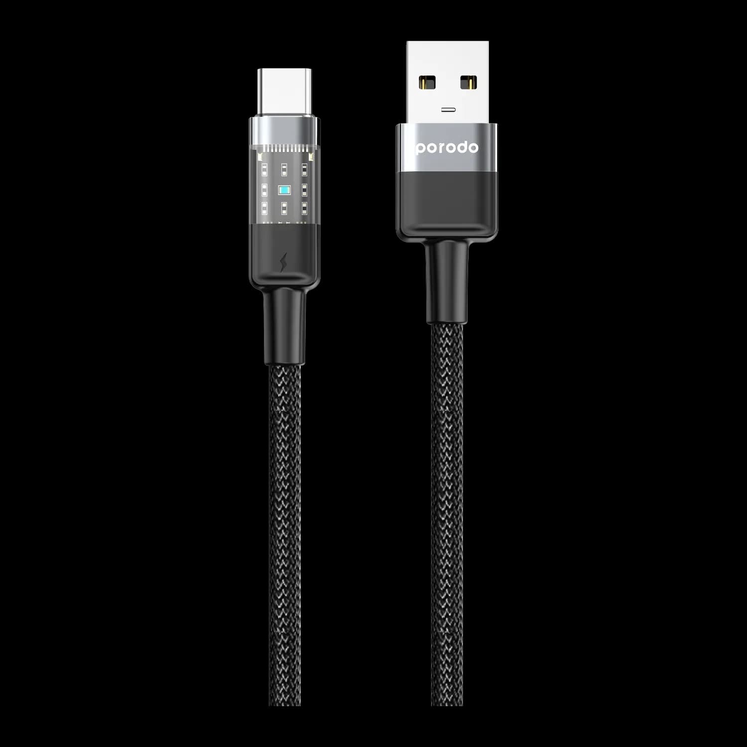 Porodo Braided USB-A to USB-C Cable 1.2m