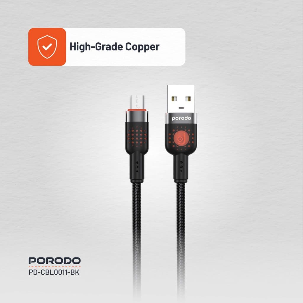 Porodo Braided USB-A to Micro USB Cable