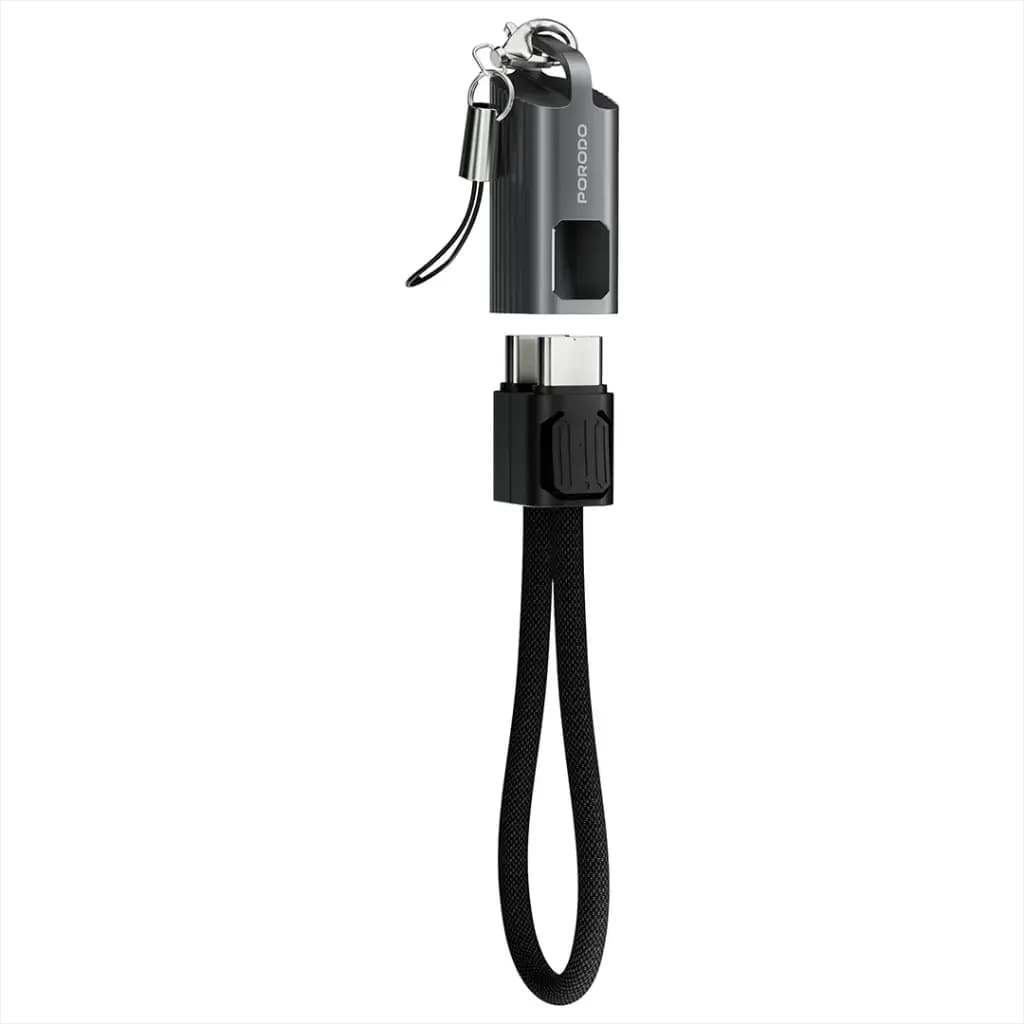 Porodo Chargeloop Keychain Data Cable USB-C to USB-C