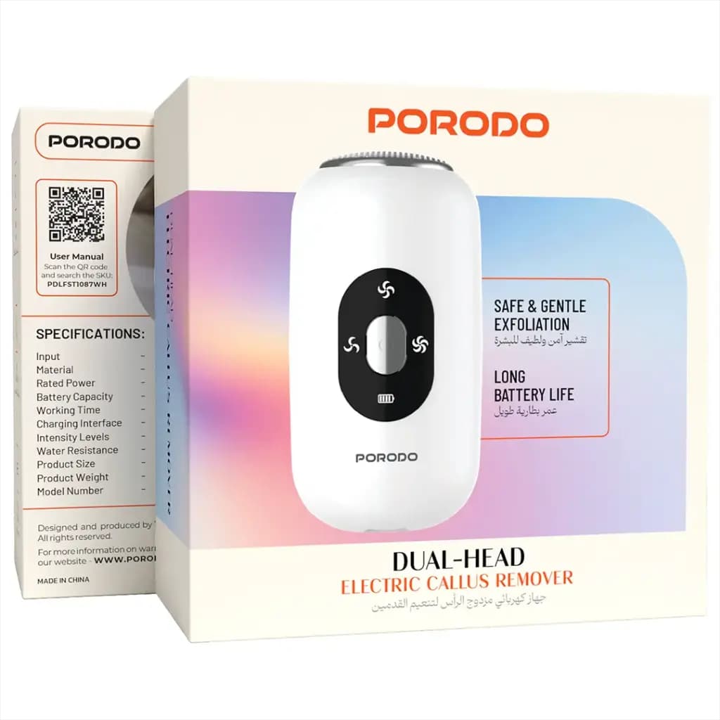 Porodo Dual-Head Electric Callus Remover