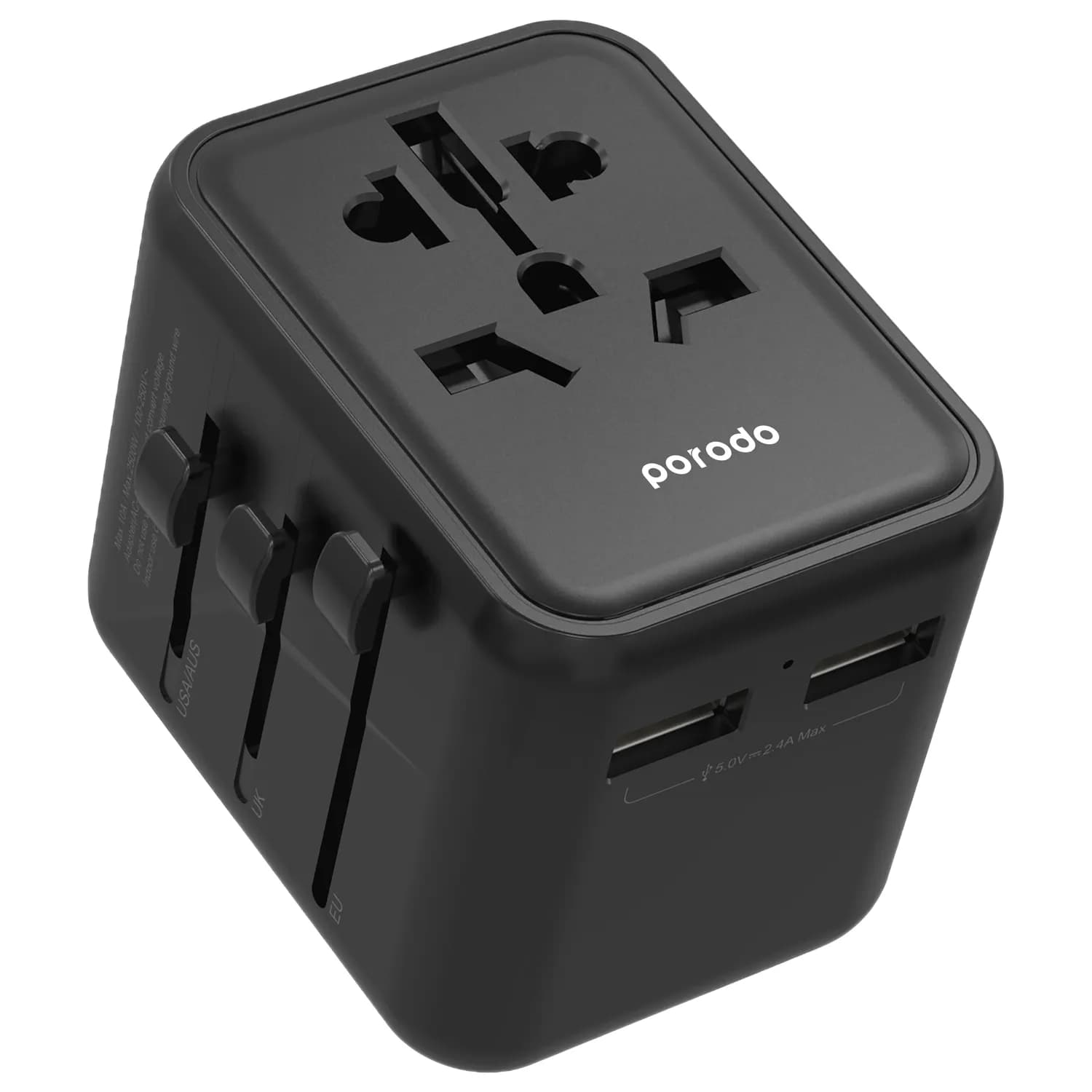 Porodo Dual Port Universal Fast Charger Eu | Us | Uk | Au
